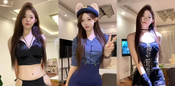 抖音高颜值女网红【柠檬然】付费定制热舞，挑逗舞姿配合魅惑眼神撩人至极